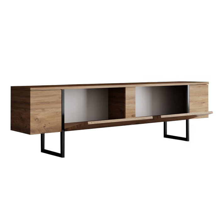 Hanah Home Soporte para TV Luxe - Pino Atlántico y Negro Hanah Home Soporte para TV Luxe - Pino Atlántico y Negro